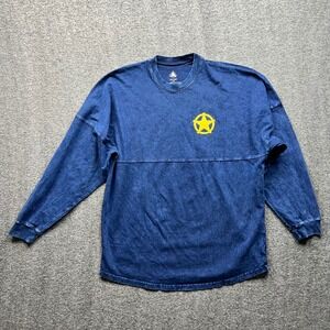 Disney Sweater Mens Medium Blue Spirit Jersey Shirt Toy Story Woody Acid Wash